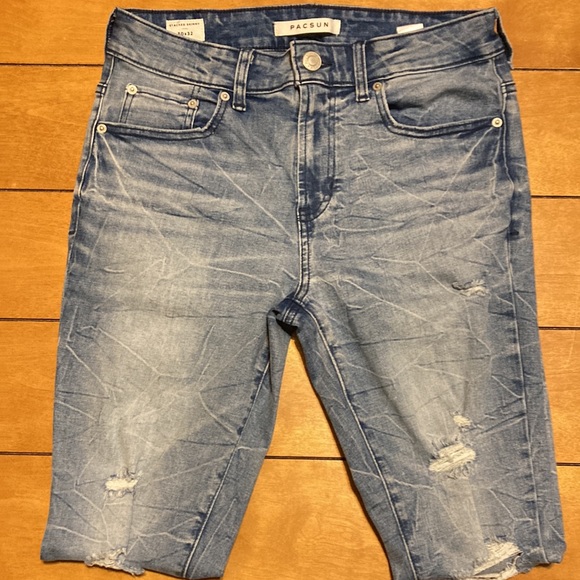 Men’s Size 30X32 PacSun Distressed Stacked Skinny Jeans - Picture 1 of 13
